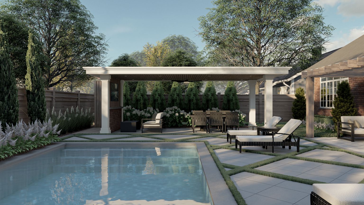 Inground Pool Rendering Inground Pools | Premium Landscaping Inc.