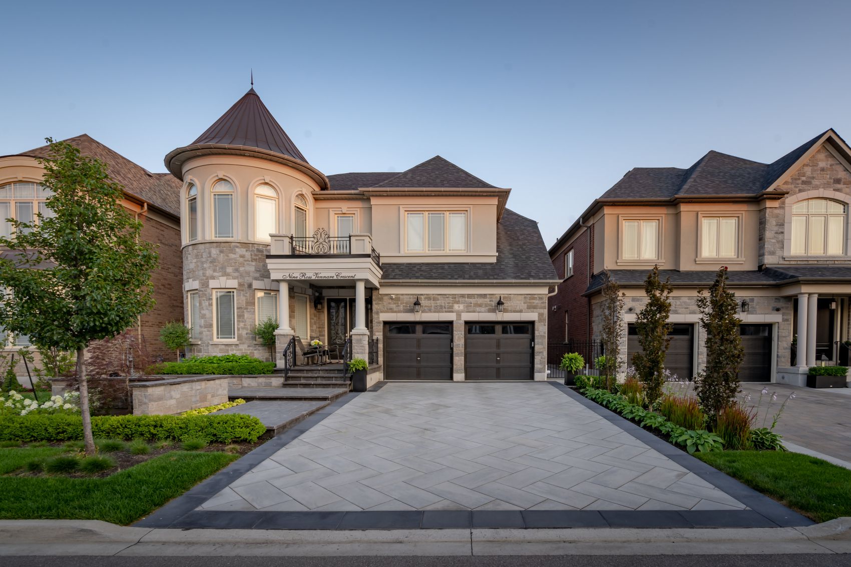 brand new front yard landscaping by kleinburg landscaping company
